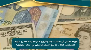 هبوط مفاجئ في سعر الدولار واليورو أمام الجنيه المصري اليوم 1 أغسطس 2025.. كم بلغ السعر الرسمي في البنك المركزي؟